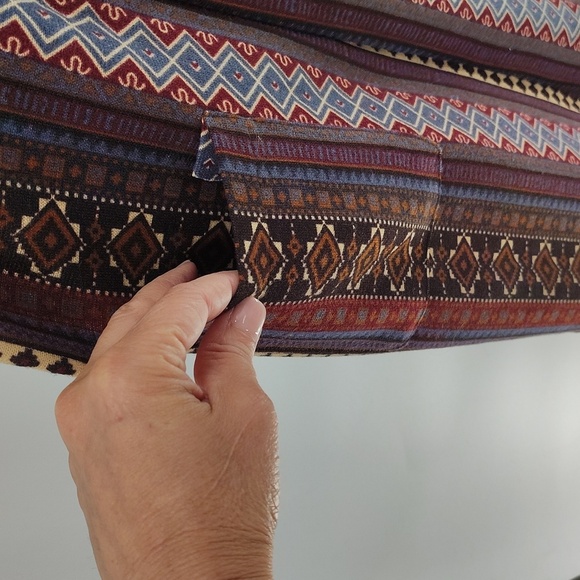 Double D Ranch Open Front Shawl Cardigan Size 1X Multi Autumn Fall Colors - Picture 5 of 11